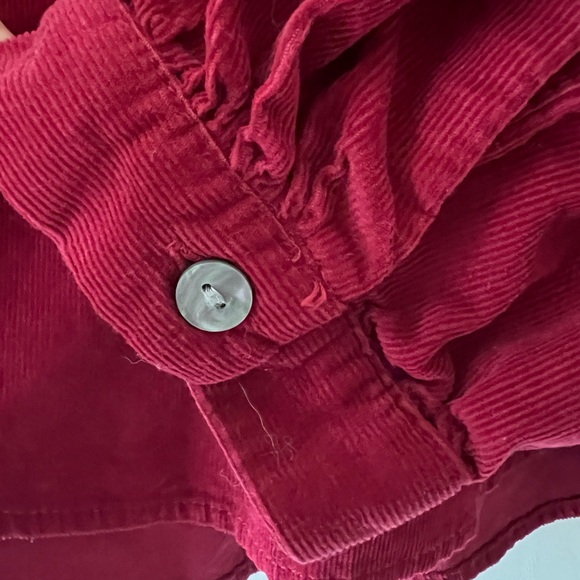 Universal Threads Women’s Red Corduroy Long Sleeve Blouse - Picture 5 of 8